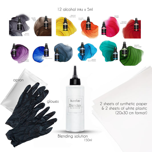 Alcohol inks starter kit 'Hello, inks!' #COLOR