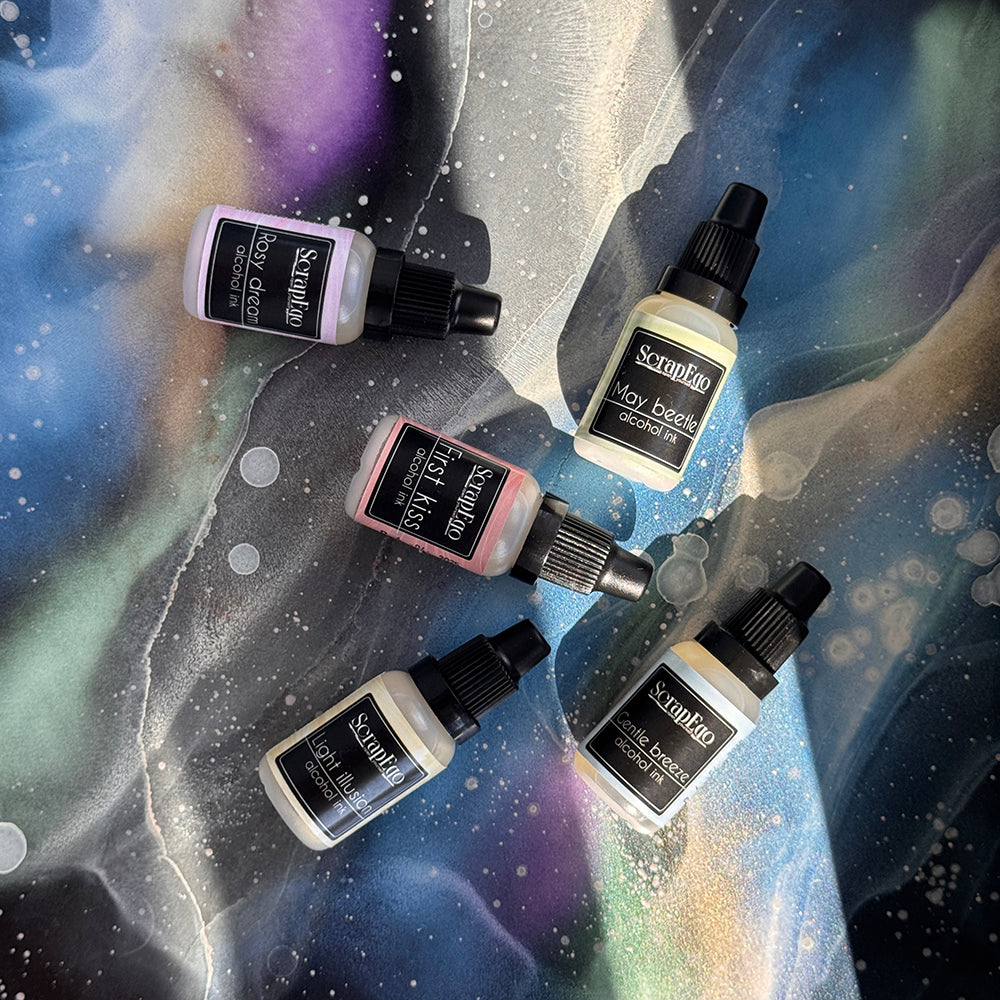 Alcohol ink 'Rosy dream'