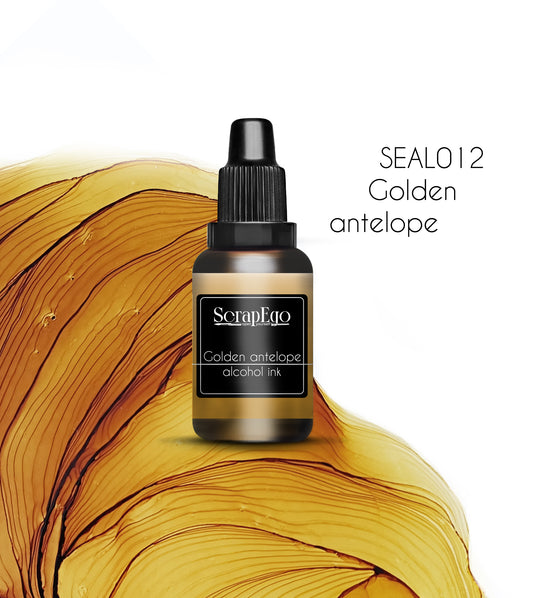 Alcohol ink 'Golden antelope'