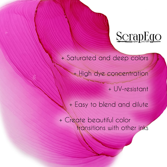 Alcohol ink 'Shocking pink'