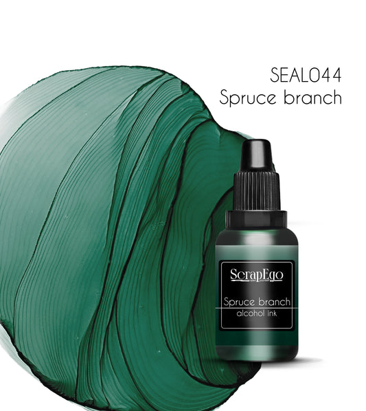 Alcohol ink 'Spruce branch'