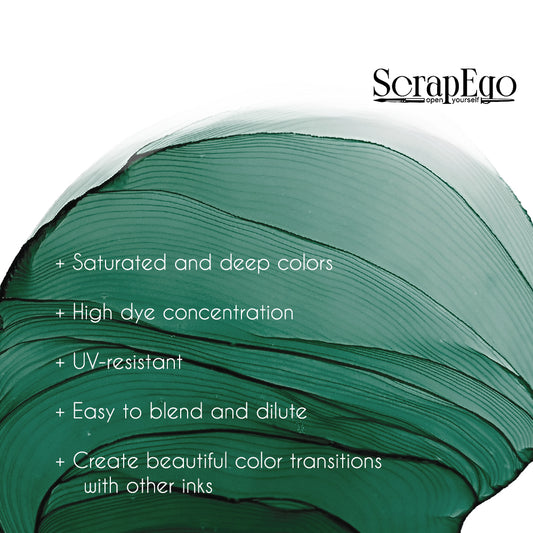 Alcohol ink 'Spruce branch'