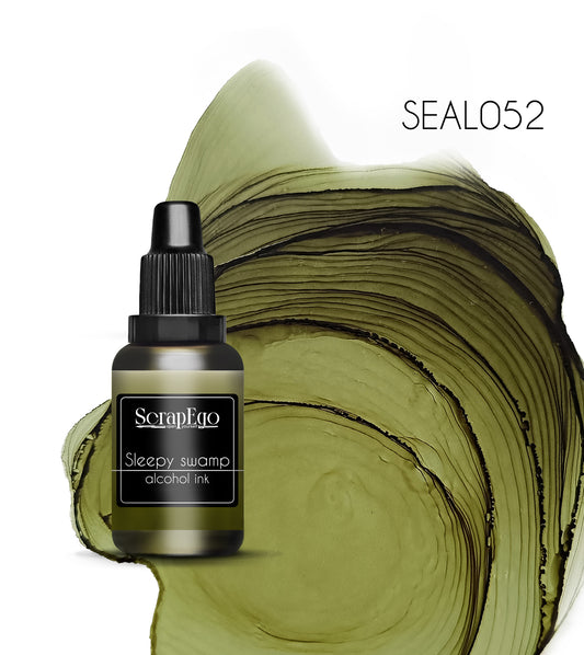 Alcohol ink 'Sleepy swamp'