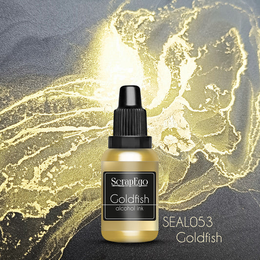 Alcohol ink 'Goldfish'