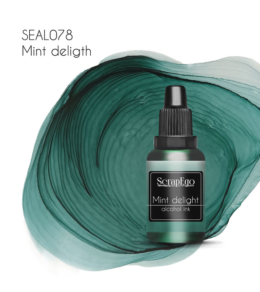 Alcohol ink 'Mint delight'
