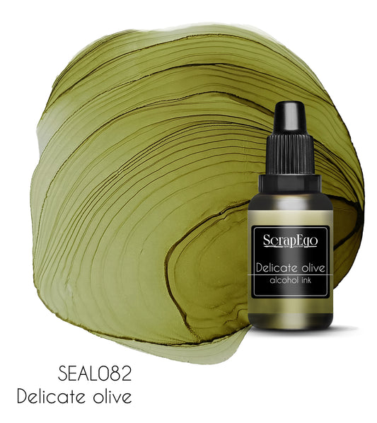 Alcohol ink 'Delicate olive'