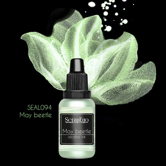 Alcohol ink 'May beetle'