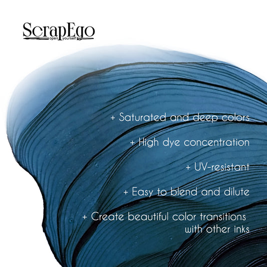 Alcohol ink 'Deep water'