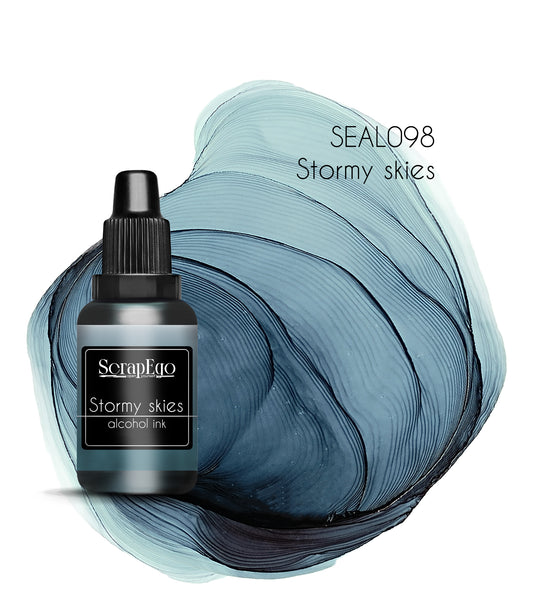 Alcohol ink 'Stormy skies'