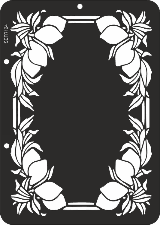 Reusable plastic stencil for decoration, scrapbooking, decoupage 'ScrapEgo' / lemon / SETR124