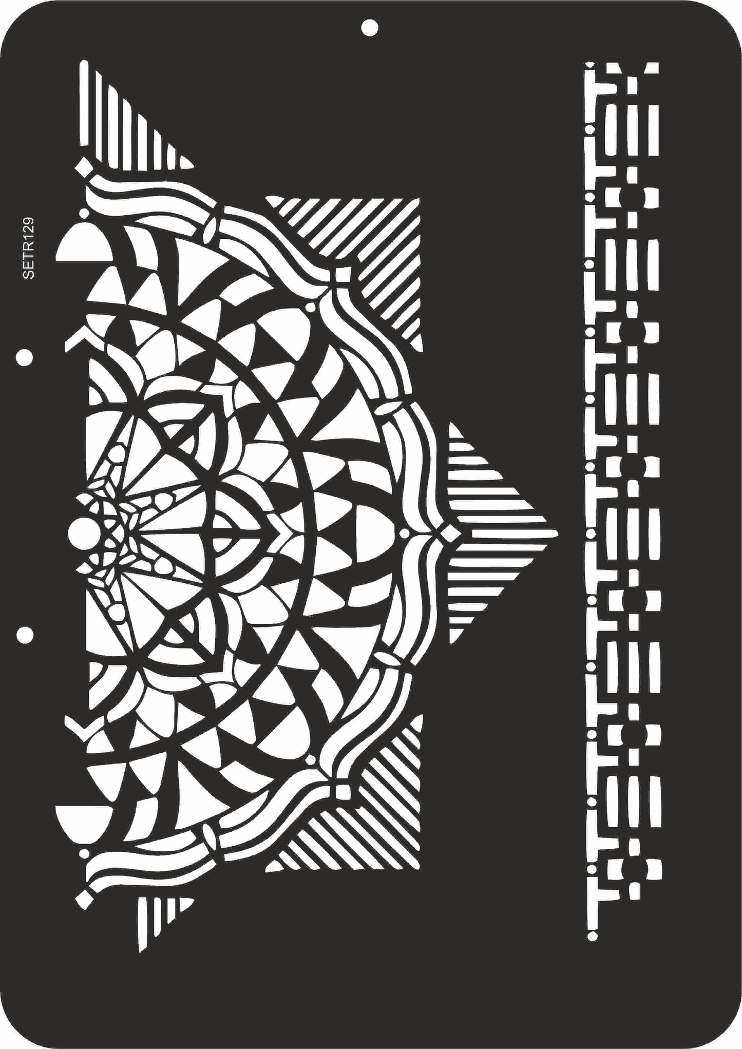 Reusable plastic stencil for decoration, scrapbooking, decoupage 'ScrapEgo' / lace doily / SETR129