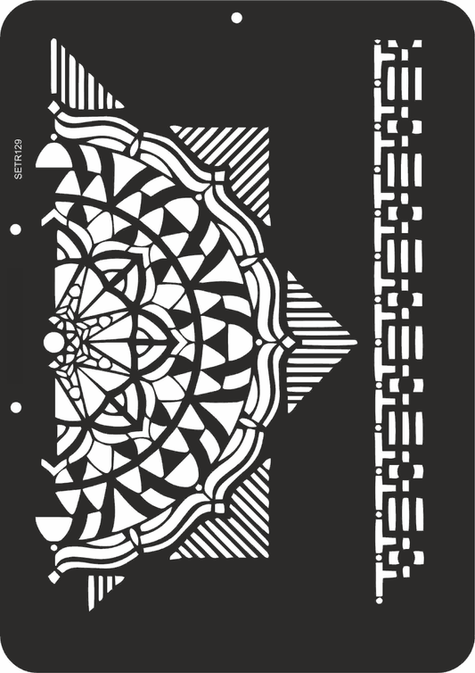 Reusable plastic stencil for decoration, scrapbooking, decoupage 'ScrapEgo' / lace doily / SETR129