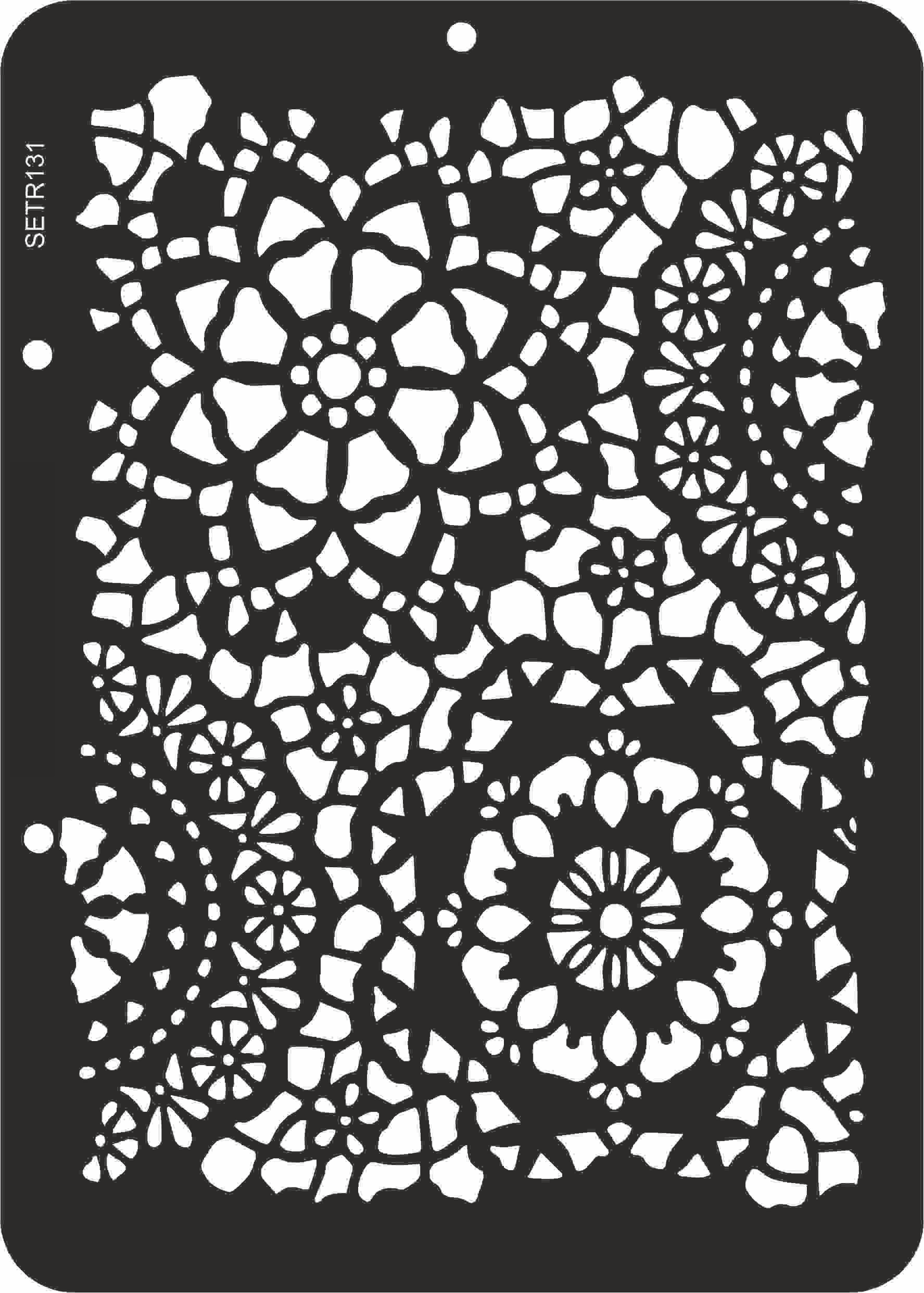 Reusable plastic stencil for decoration, scrapbooking, decoupage 'ScrapEgo' / lace doily / SETR131