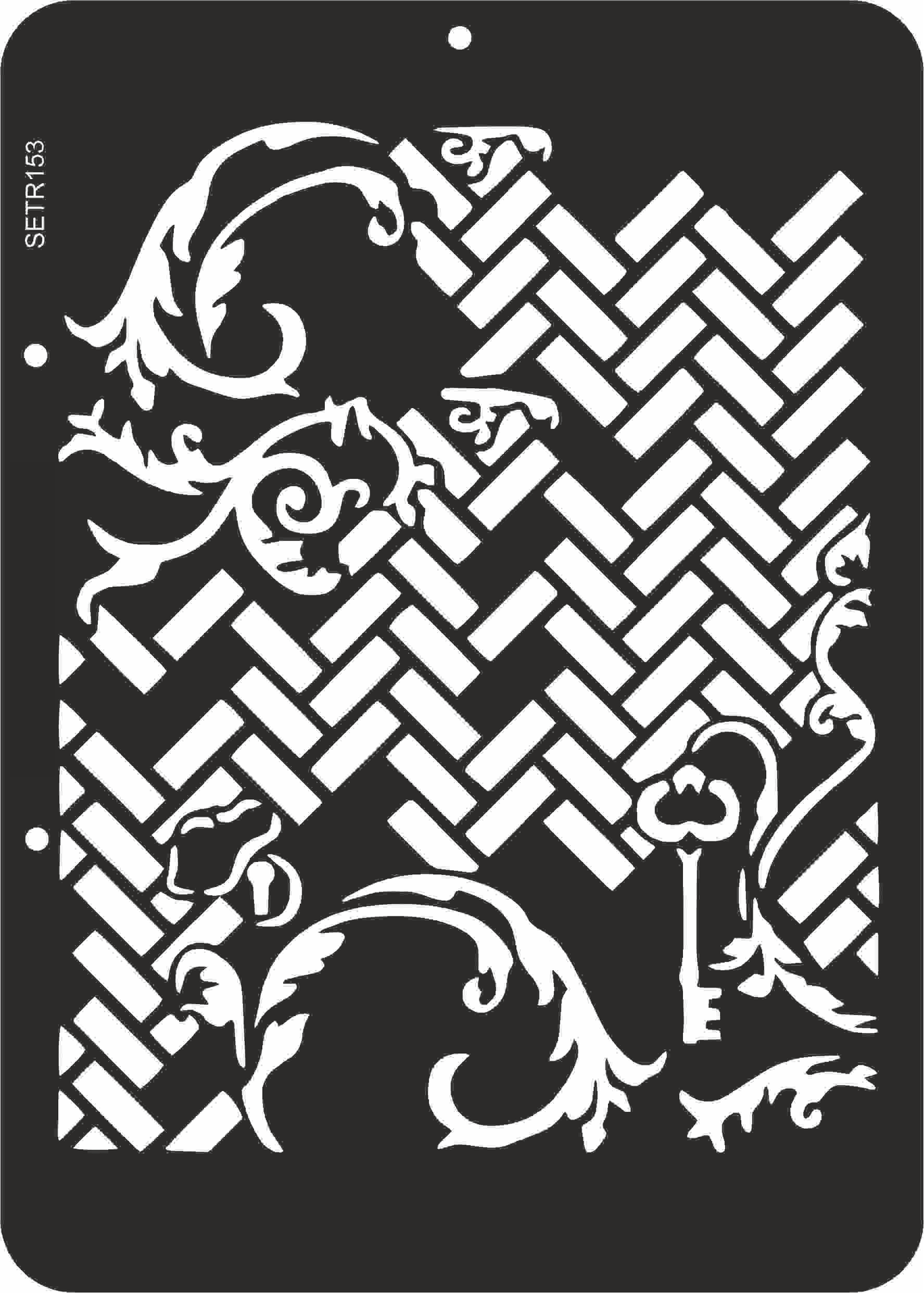 Reusable plastic stencil for decoration, scrapbooking, decoupage 'ScrapEgo' / textures / SETR153