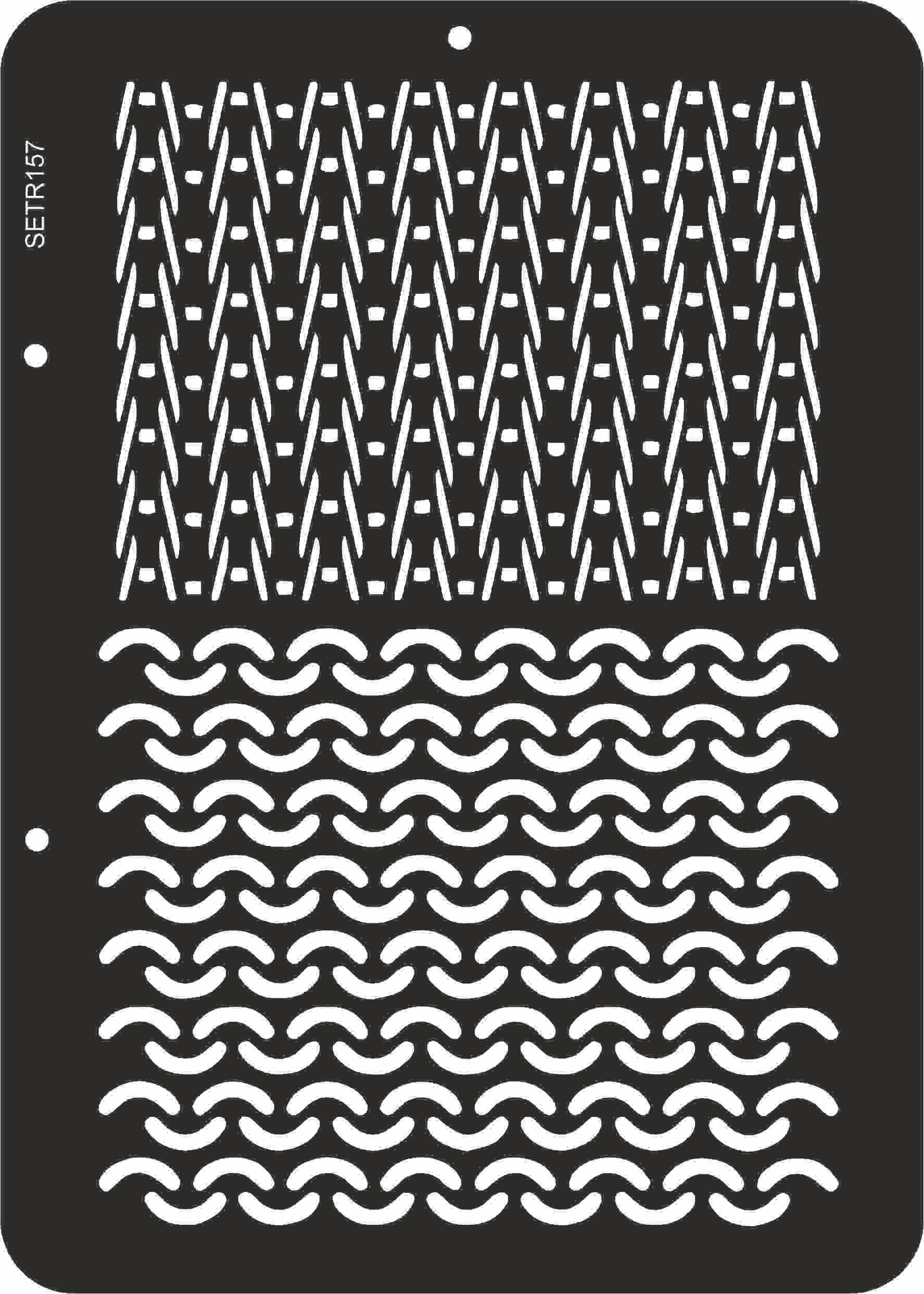 Reusable plastic stencil for decoration, scrapbooking, decoupage 'ScrapEgo' / knitting / SETR157