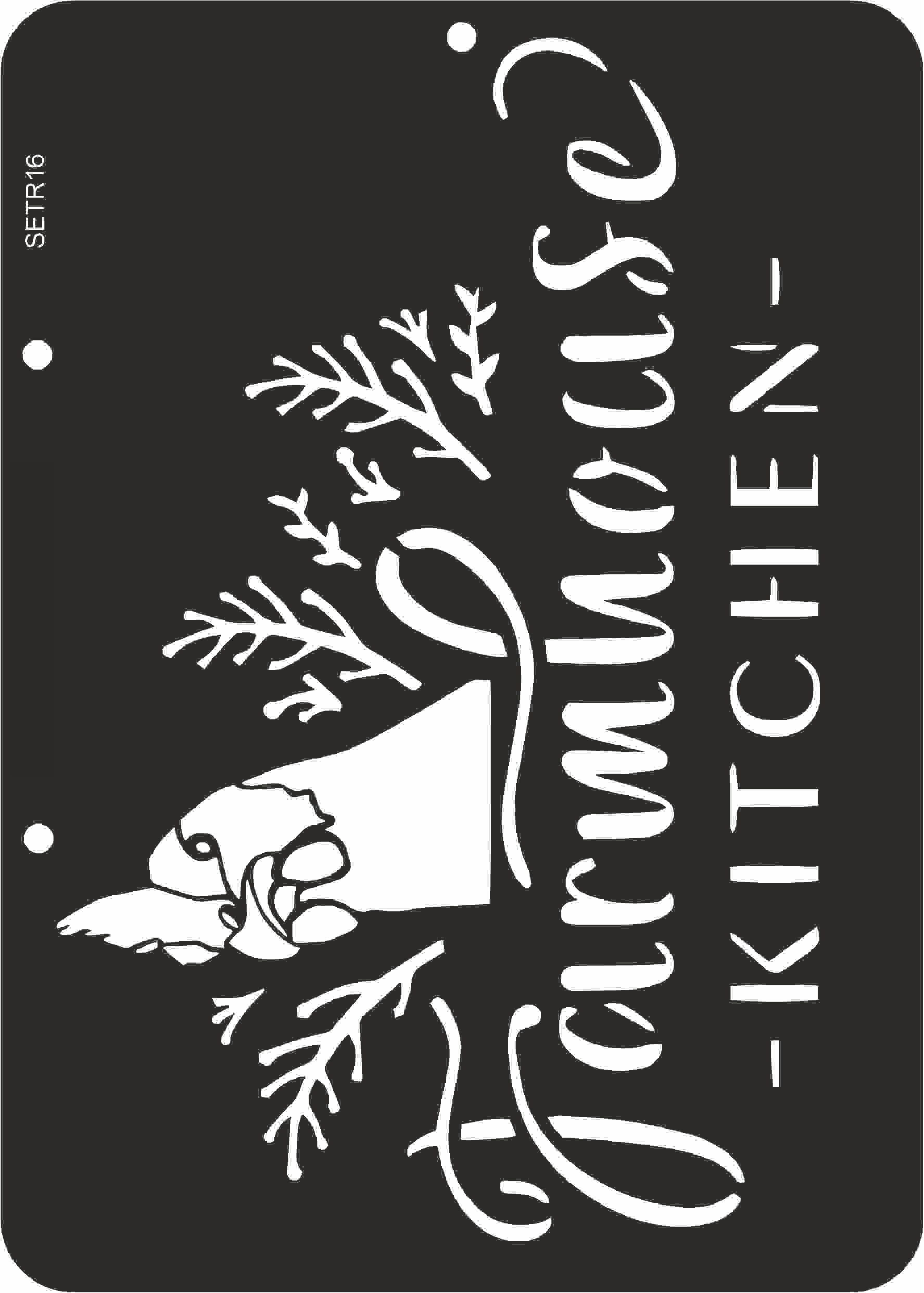 Reusable stencil for decoupage, scrapbooking, mixedmedia techniques, decoration. Chiken/farmhouse