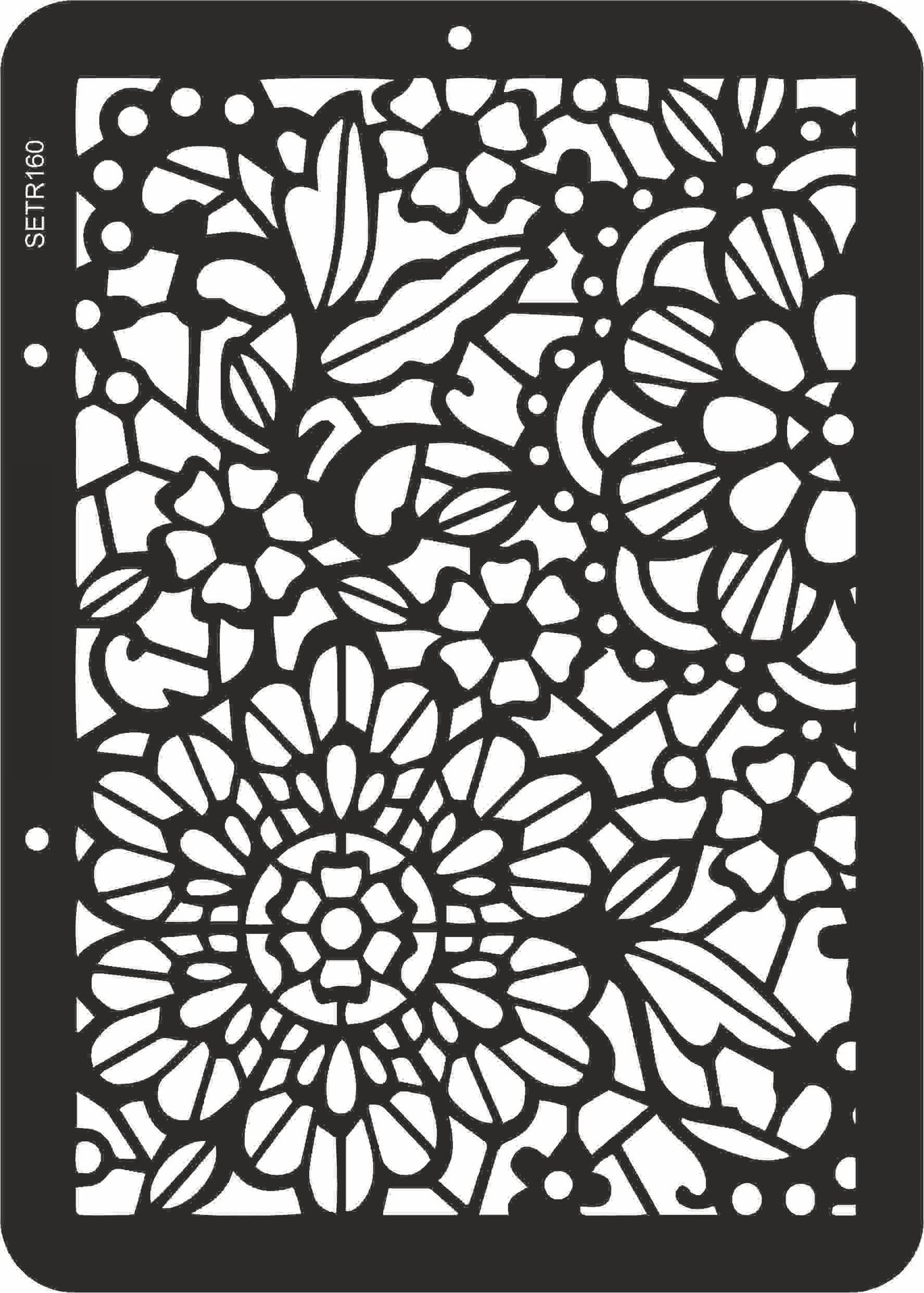 Reusable plastic stencil for decoration, scrapbooking, decoupage 'ScrapEgo' / lace doily / SETR160