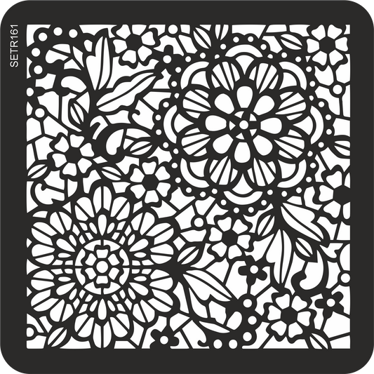 Reusable plastic stencil for decoration, scrapbooking, decoupage 'ScrapEgo' / lace doily / SETR161