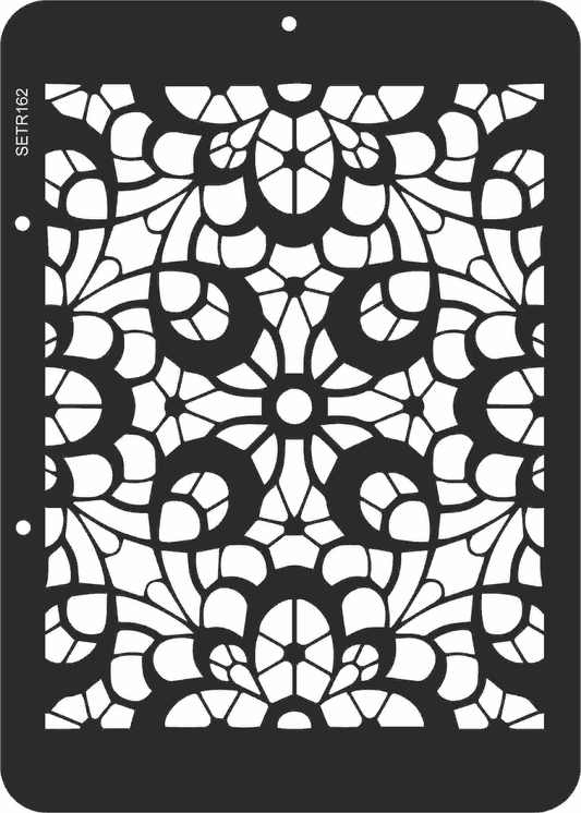 Reusable plastic stencil for decoration, scrapbooking, decoupage 'ScrapEgo' / lace doily / SETR162