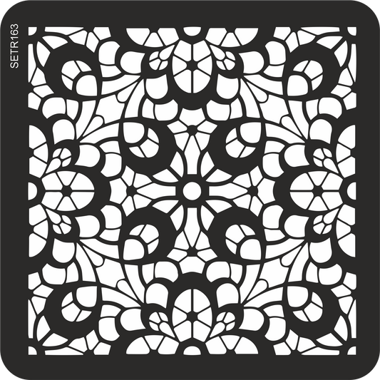 Reusable plastic stencil for decoration, scrapbooking, decoupage 'ScrapEgo' / lace doily / SETR163