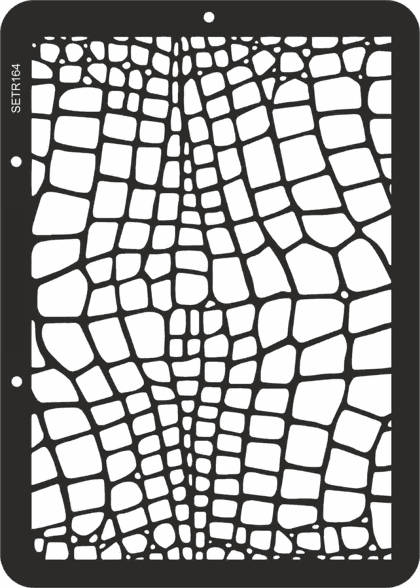 Reusable plastic stencil for decoration, scrapbooking, decoupage 'ScrapEgo' / snake skin / SETR164