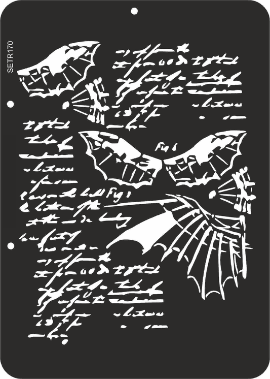 Reusable plastic stencil for decoration, scrapbooking, decoupage 'ScrapEgo' / steampunk letter / SETR170