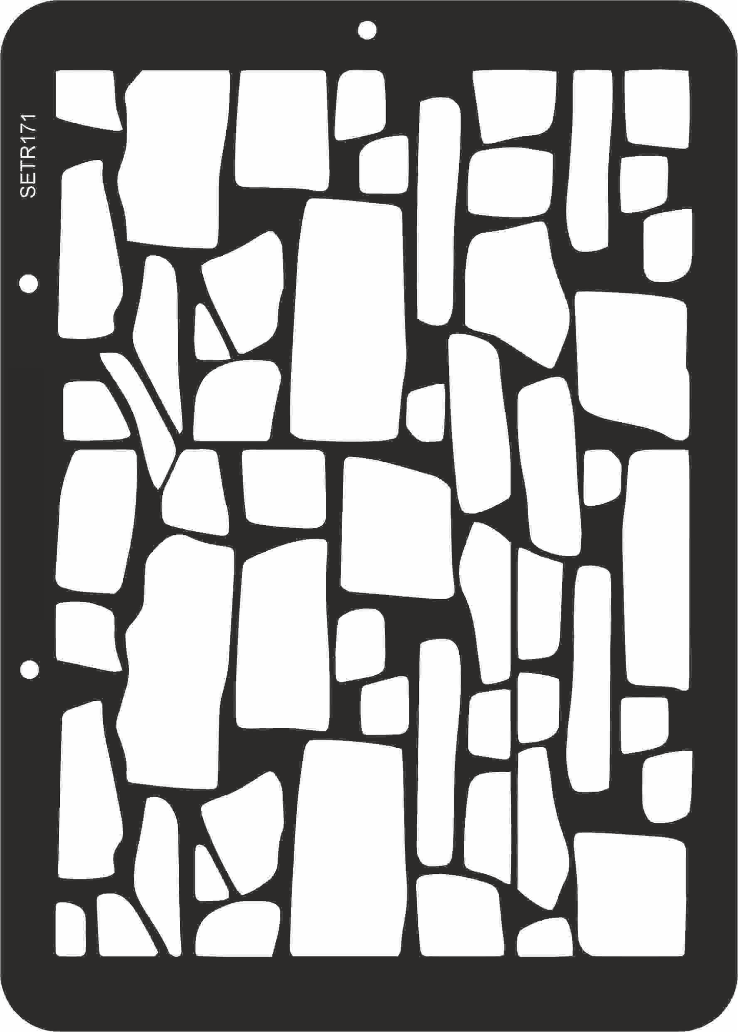 Reusable plastic stencil for decoration, scrapbooking, decoupage 'ScrapEgo' / bricks / SETR171