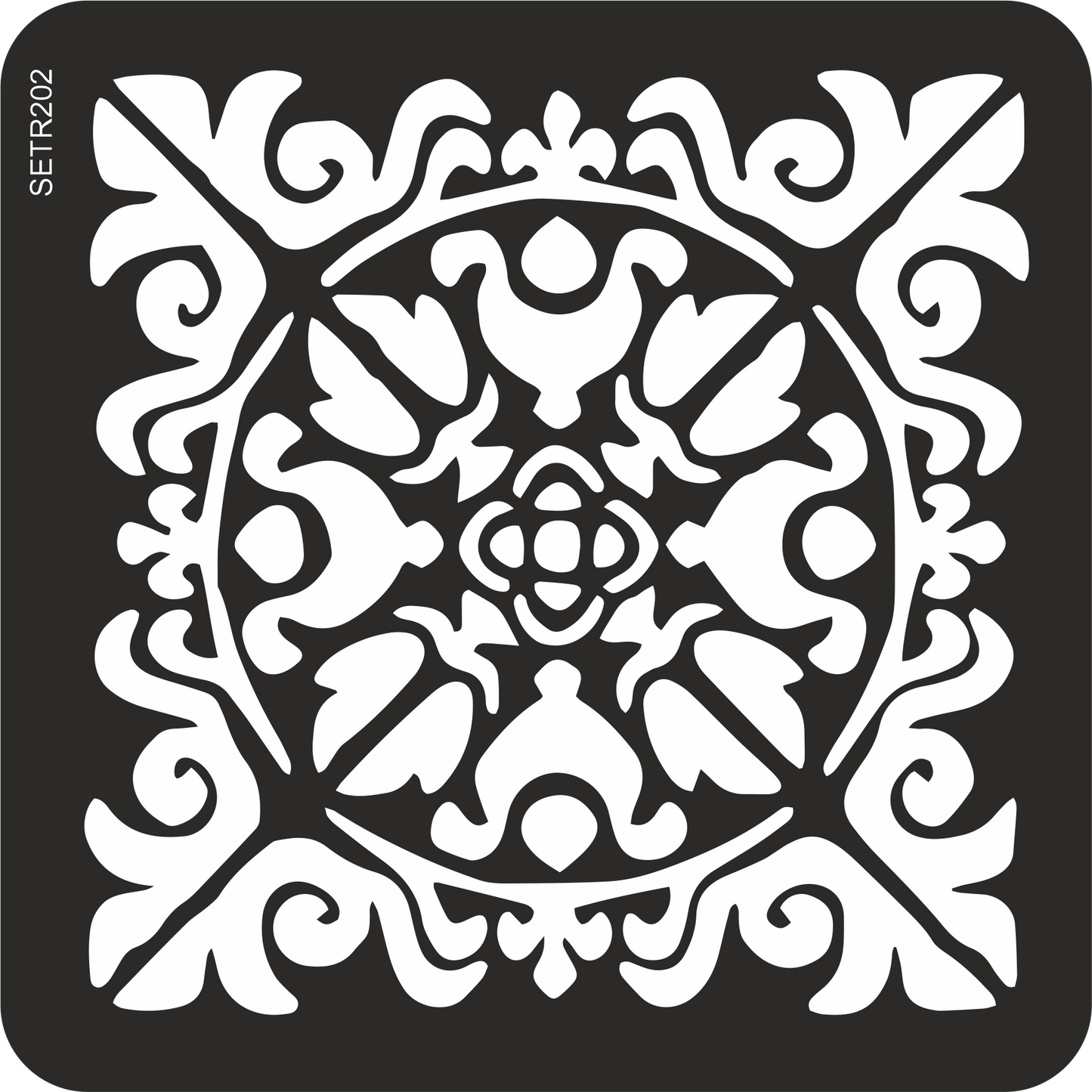 Reusable plastic stencil for decoration, scrapbooking, decoupage 'ScrapEgo' / tile / SETR202