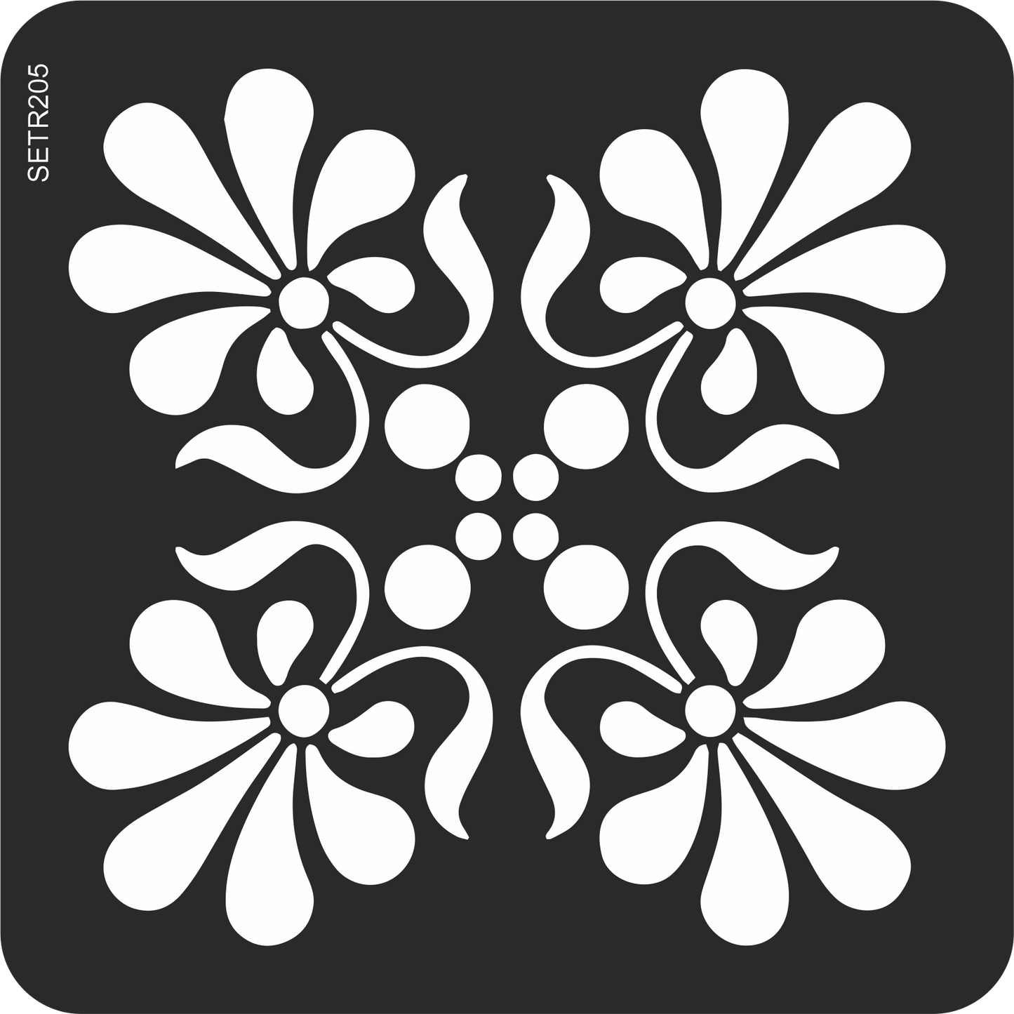 Reusable plastic stencil for decoration, scrapbooking, decoupage 'ScrapEgo' / tile / SETR205