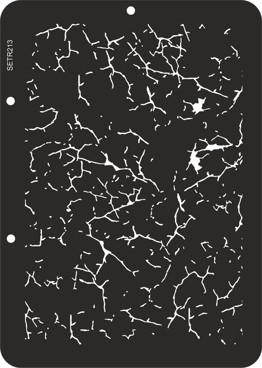 Reusable plastic stencil for decoration, scrapbooking, decoupage 'ScrapEgo' / cracks texture / SETR213
