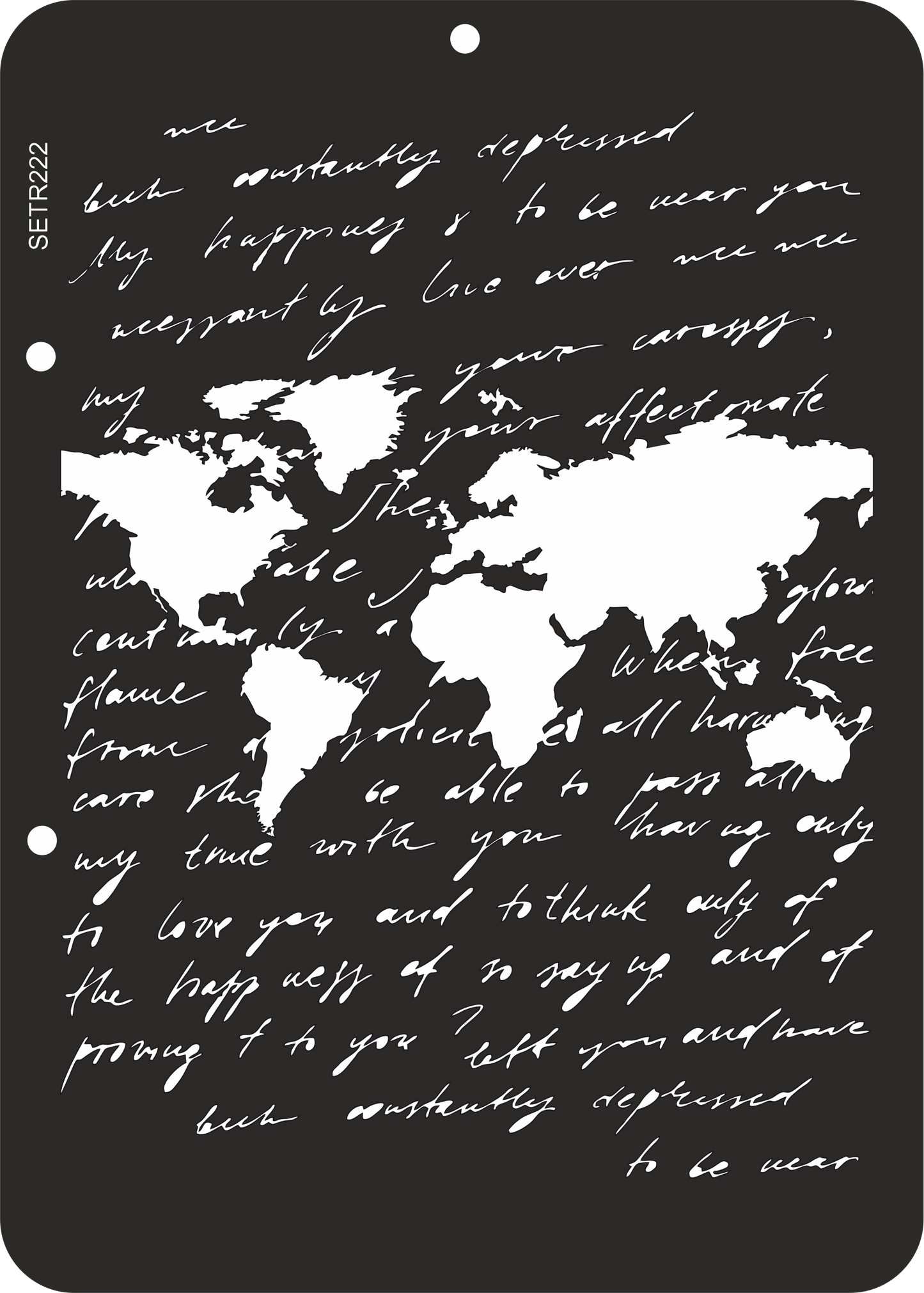 Reusable plastic stencil for decoration, scrapbooking, decoupage 'ScrapEgo' / manuscript maps / SETR222