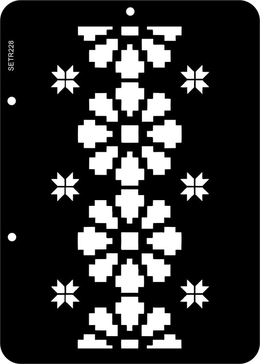 Reusable plastic stencil for decoration, scrapbooking, decoupage 'ScrapEgo' / ornament / SETR228