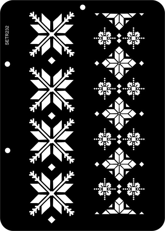 Reusable plastic stencil for decoration, scrapbooking, decoupage 'ScrapEgo' / ornament / SETR232