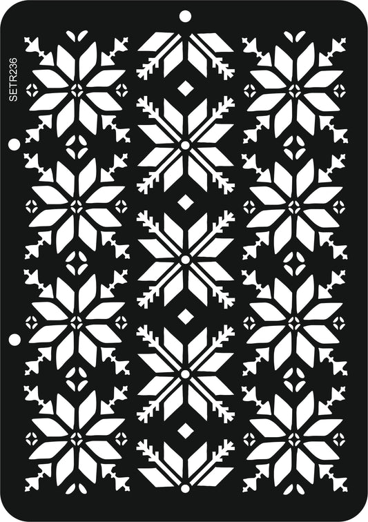 Reusable plastic stencil for decoration, scrapbooking, decoupage 'ScrapEgo' / ornament / SETR236