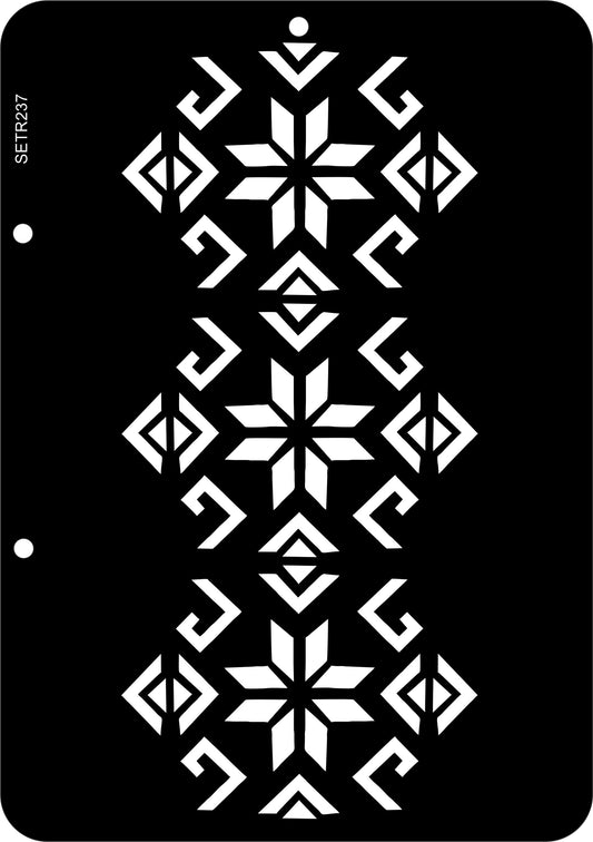 Reusable plastic stencil for decoration, scrapbooking, decoupage 'ScrapEgo' / ornament / SETR237