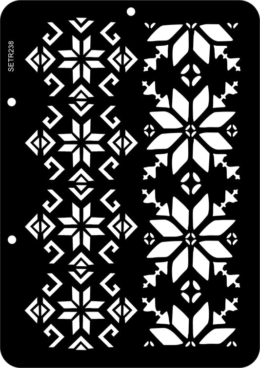 Reusable plastic stencil for decoration, scrapbooking, decoupage 'ScrapEgo' / ornament / SETR238