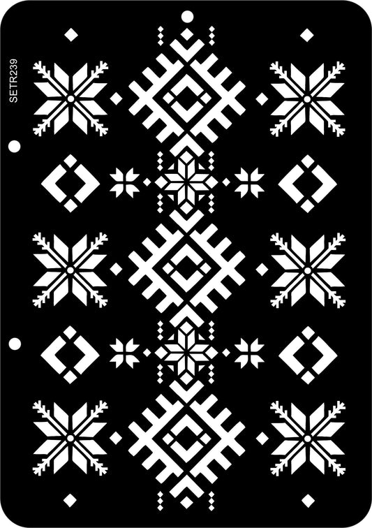 Reusable plastic stencil for decoration, scrapbooking, decoupage 'ScrapEgo' / ornament / SETR239