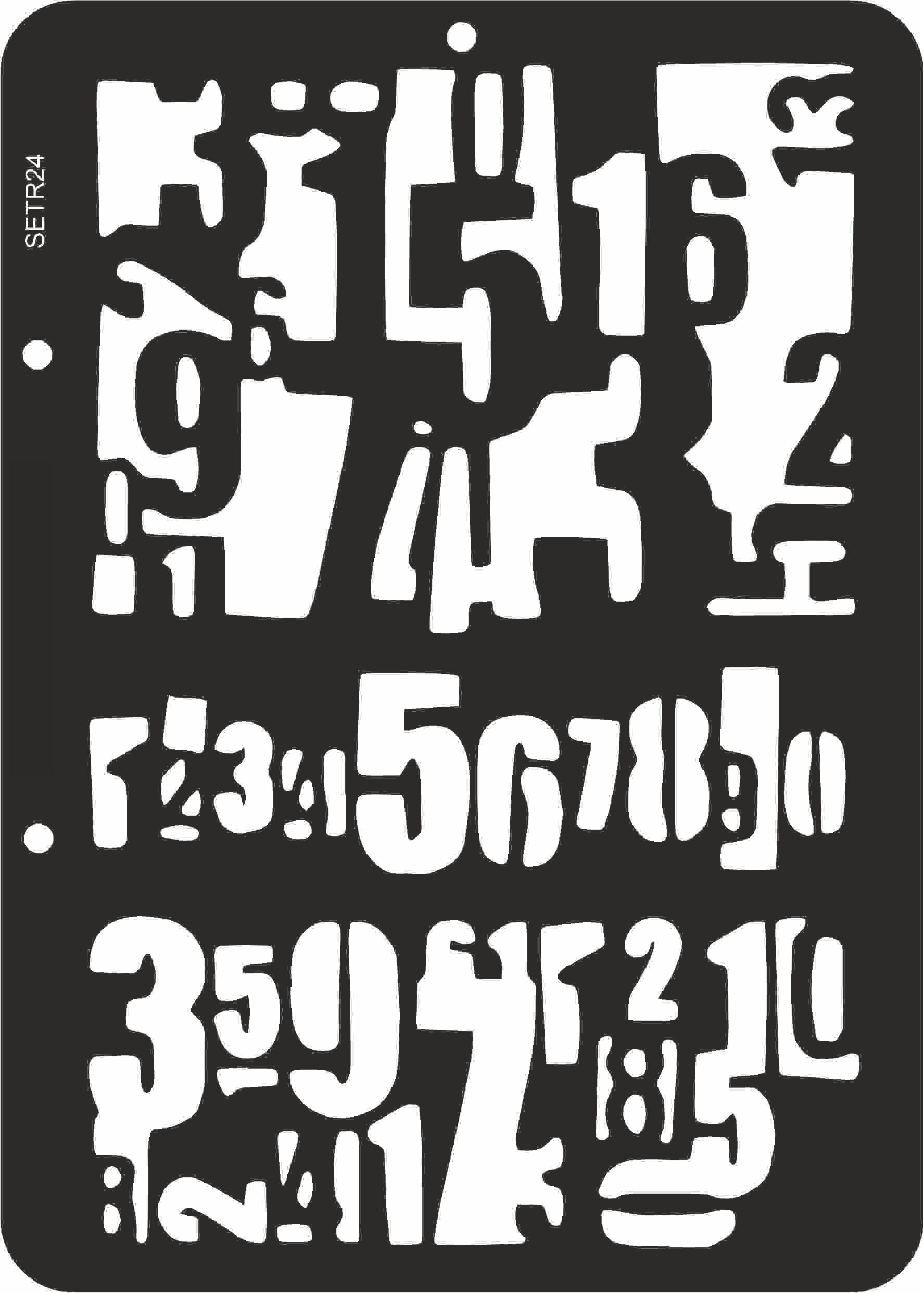 Reusable stencil for decoupage, scrapbooking, mixedmedia techniques, decoration. background numbers