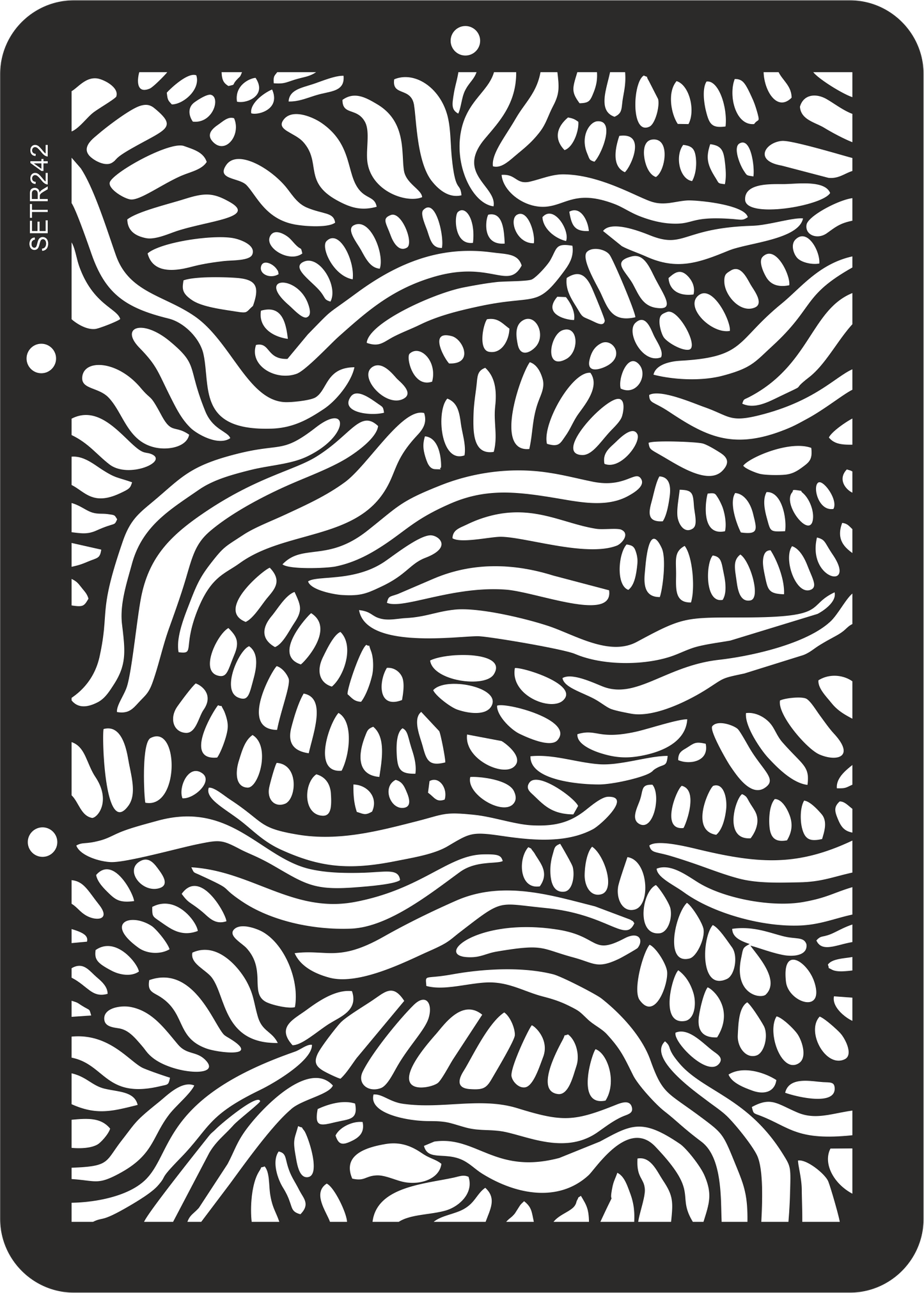 Reusable plastic stencil for decoration, scrapbooking, decoupage 'ScrapEgo' / ornament / SETR242