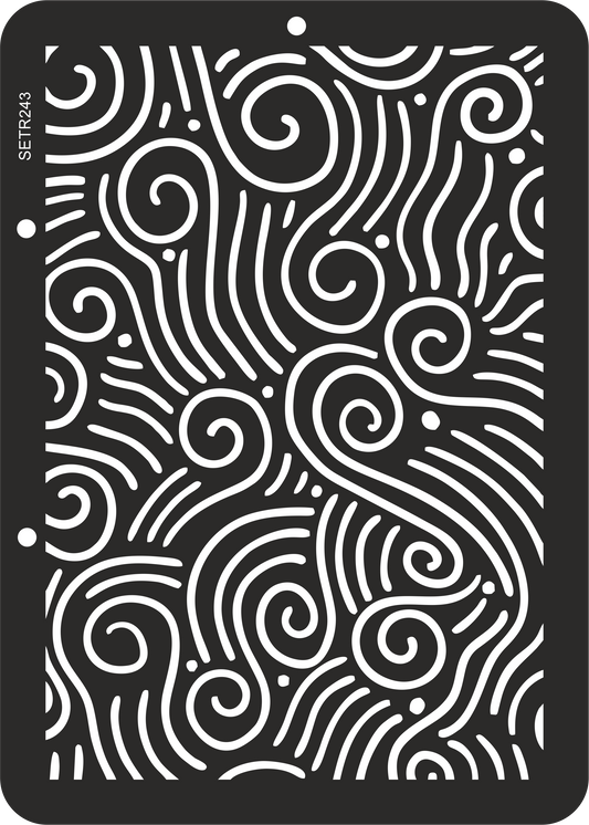 Reusable plastic stencil for decoration, scrapbooking, decoupage 'ScrapEgo' / texture / SETR243