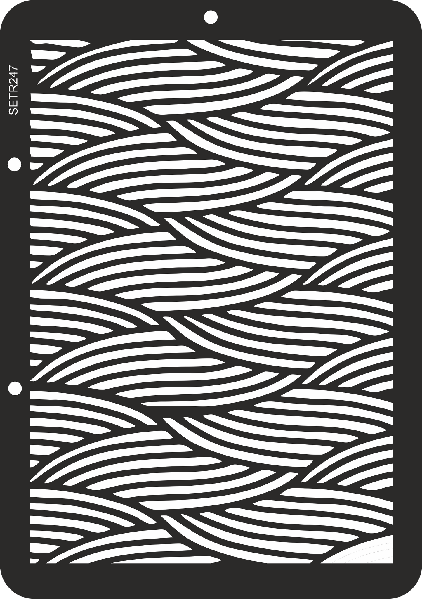 Reusable plastic stencil for decoration, scrapbooking, decoupage 'ScrapEgo' / waves / SETR247