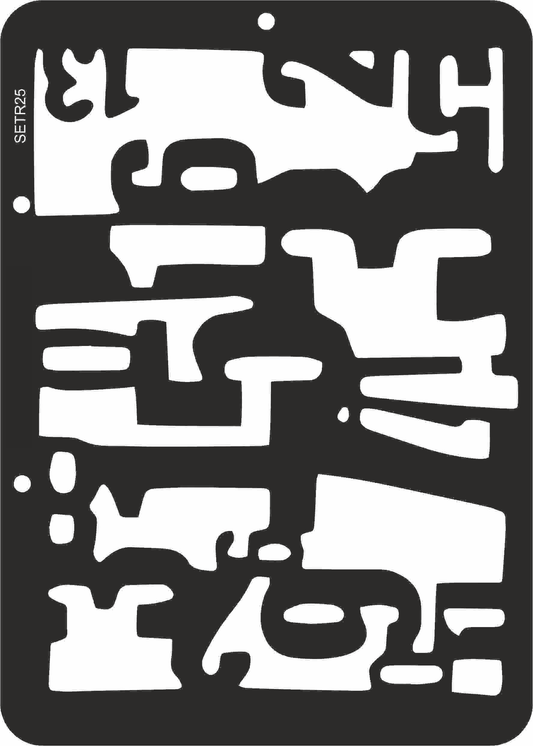 Reusable stencil for decoupage, scrapbooking, mixedmedia techniques, decoration. background numbers