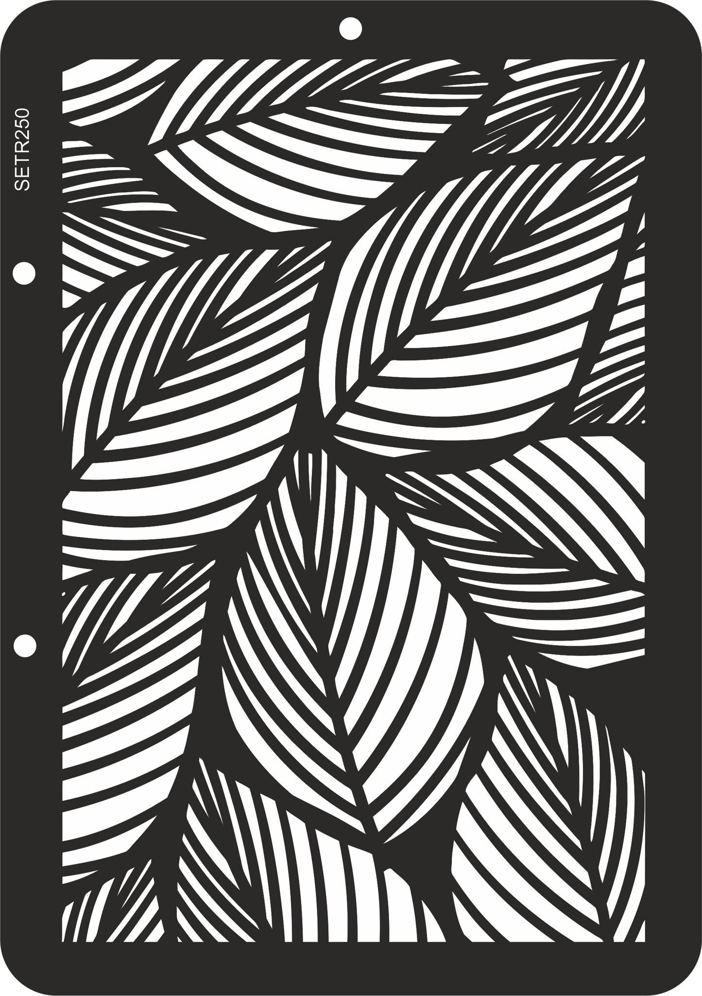 Reusable plastic stencil for decoration, scrapbooking, decoupage 'ScrapEgo' / leaves / SETR250