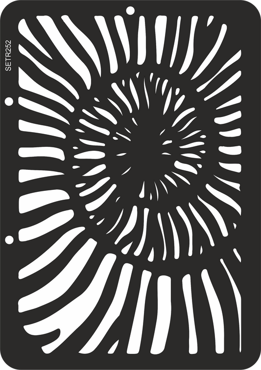 Reusable plastic stencil for decoration, scrapbooking, decoupage 'ScrapEgo' / shell sea / SETR252