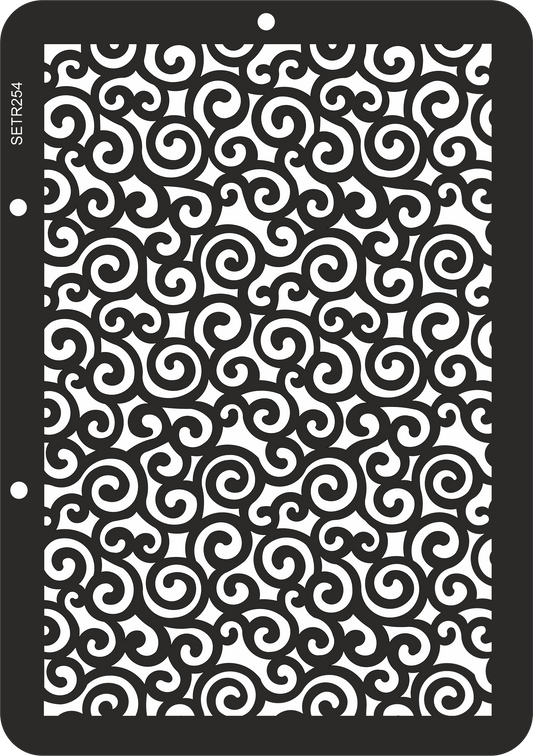 Reusable plastic stencil for decoration, scrapbooking, decoupage 'ScrapEgo' / textures / SETR254