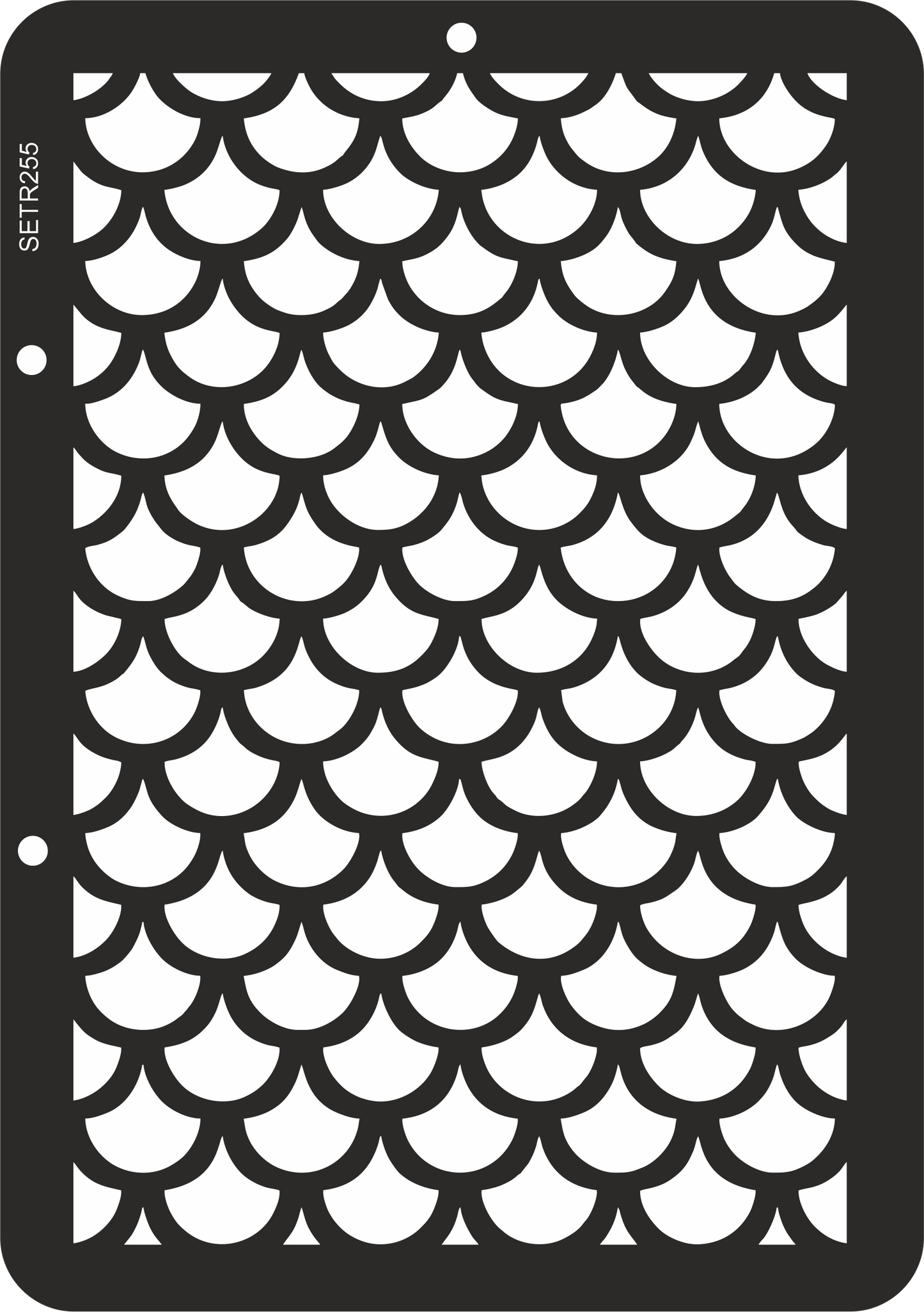 Reusable plastic stencil for decoration, scrapbooking, decoupage 'ScrapEgo' / scales / SETR255