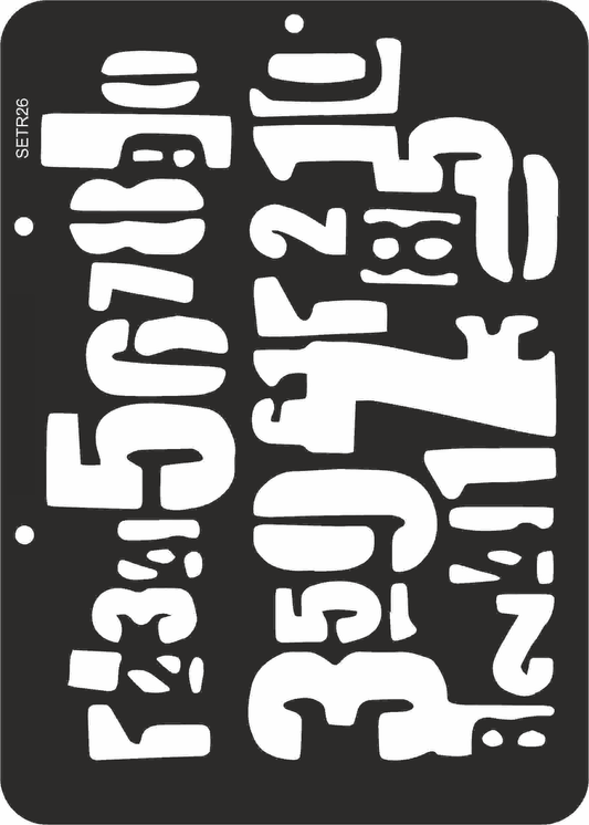Reusable stencil for decoupage, scrapbooking, mixedmedia techniques, decoration. background numbers
