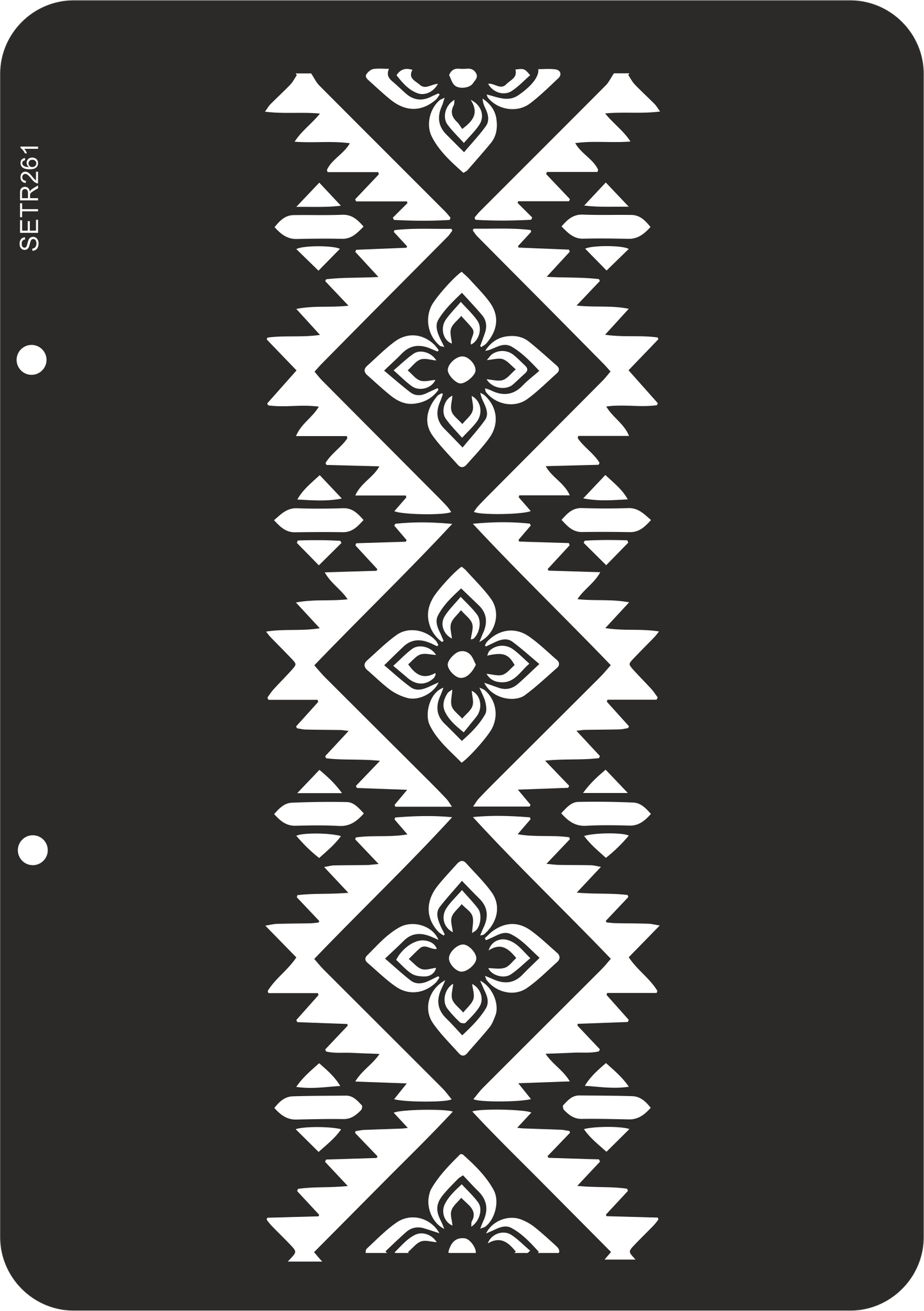 Reusable plastic stencil for decoration, scrapbooking, decoupage 'ScrapEgo' / ornament / SETR261