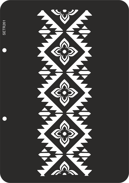 Reusable plastic stencil for decoration, scrapbooking, decoupage 'ScrapEgo' / ornament / SETR261