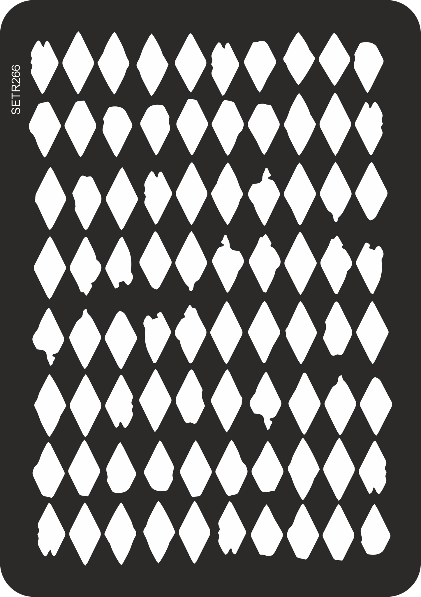 Reusable plastic stencil for decoration, scrapbooking, decoupage 'ScrapEgo' / rhombuses / SETR266